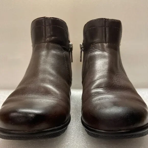 Aravon Josie Leather Brown Suede Booties (Size 7) - Picture 2 of 8